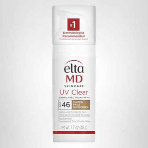 EltaMD UV Clear Tinted Sunscreen for Face, SPF 46 with Zinc Oxide, Oil-Free, Dermatologist Recommended, For Acne-Prone Sensitive Skin, 1.7 oz