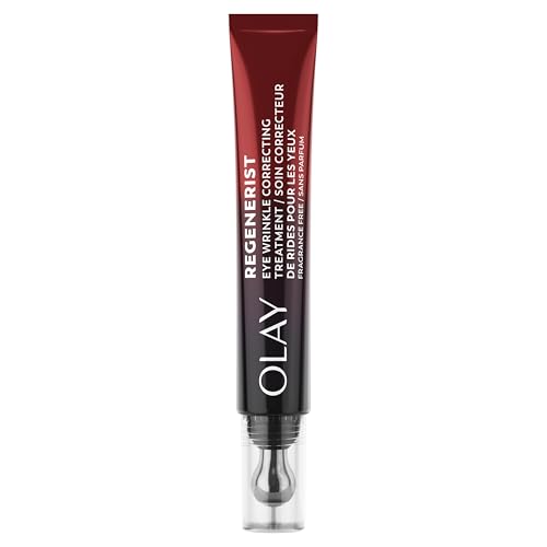 Olay Regenerist Under Eye Cream Roller – Anti-Wrinkle Eye Serum for Crow’s Feet & Eye Bags with Peptides & Bakuchiol (0.7 oz)