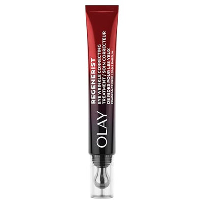 Olay Regenerist Under Eye Cream Roller – Anti-Wrinkle Eye Serum for Crow’s Feet & Eye Bags with Peptides & Bakuchiol (0.7 oz)