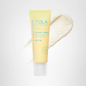 TULA Skin Care Protect + Glow Daily Sunscreen - Gel, Broad Spectrum SPF 30, Skincare-First, Non-Greasy, Non-Comedogenic and Reef-Safe with Pollution and Blue Light Protection, Regular, 1.7 fl oz. TULABuy Supplements Australia