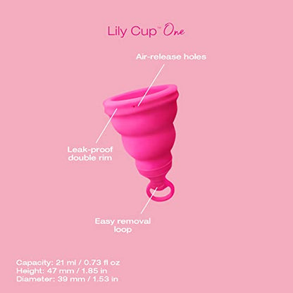 Intimina Lily Cup One - Collapsible Disposable Menstrual Cups for Beginners, Small Menstrual Cup