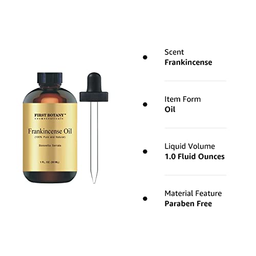 First Botany, 100% Pure Frankincense Essential Oil - Premium Frankincense Oil for Aromatherapy