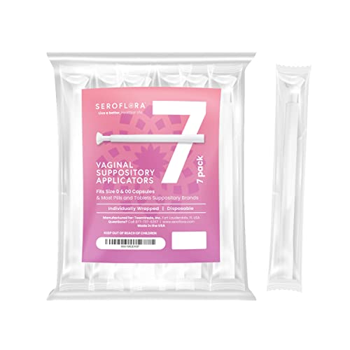 SEROVERA Seroflora Boric Acid Suppositories Applicators for Women, Individually Wrapped Pack of 7