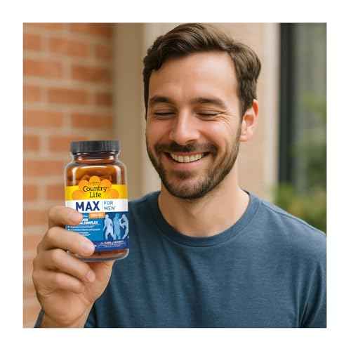 Country Life Max for Men Multivitamin: Iron-Free, Gluten Free, Saw Palmetto, Lycopene, Daily Support for Energy, Heart & Men's Health,120 Vegetarian Tablets
