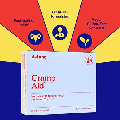 De Lune Cramp Aid, Herbal and Natural Relief for Period Cramps with Fenugreek Seed