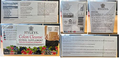 Hyleys Colon Cleanse Tea Assorted Flavors - 42 Tea Bags (1 Pack)