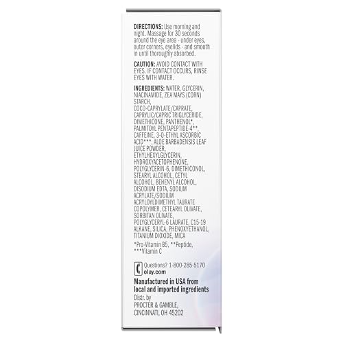 Olay Super Eye Serum – Vitamin C, Caffeine & Niacinamide Anti-Aging Eye Serum for Dark Circles & Fine Lines 0.45 oz