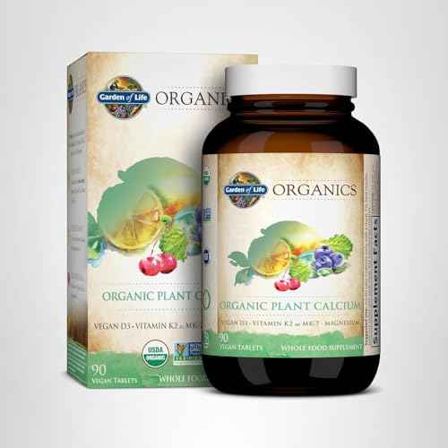 Garden of Life Calcium Supplement with Magnesium & Organic Vitamin D3 K2, Made from Whole Foods, Gluten-Free, 90 Count