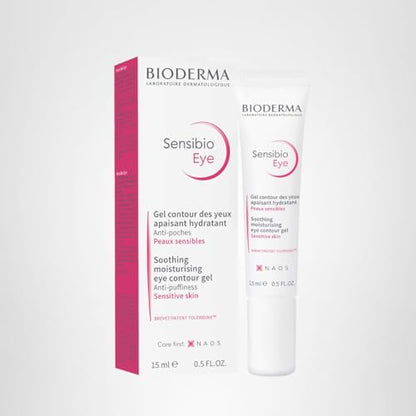 Bioderma Sensibio Eye Gel (15ml) – Soothing & Moisturizing Under-Eye Treatment for Sensitive Skin | Reduces Puffiness & Fine Lines