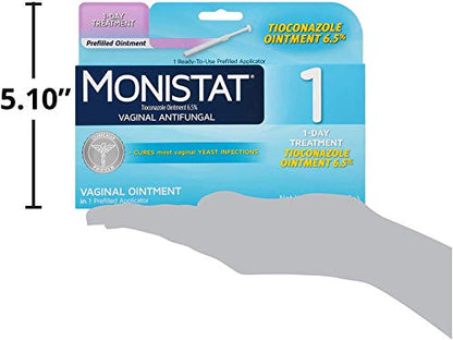 Monistat 1-Day Yeast Infection Treatment, Prefilled Applicator, 1 ea