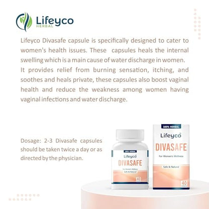 Divasafe Capsules for Abnormal Vaginal Discharge, 100% Natural Formulation Manufactured