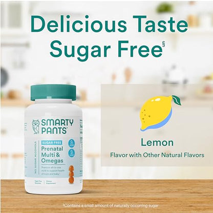 SmartyPants Prenatal Vitamins for Women, Sugar Free Multivitamin Gummies
