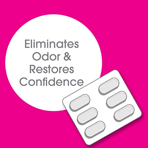 vH essentials Vaginal Odor Treatment - pH Balanced Vaginal Suppositories - 6 Tablets With Applicator, White
