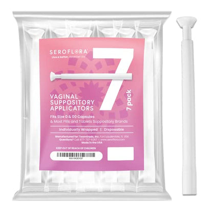SEROVERA Seroflora Boric Acid Suppositories Applicators for Women, Individually Wrapped Pack of 7