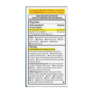 GoodSense Dual Action Acetaminophen and Ibuprofen (NSAID) Tablets, 250 mg/125 mg, Back Pain, 72 Count GoodSenseBuy Supplements Australia