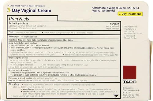Clotrimazole 3 -Day Vaginal Cream - 0.74 Oz (Pack of 2)