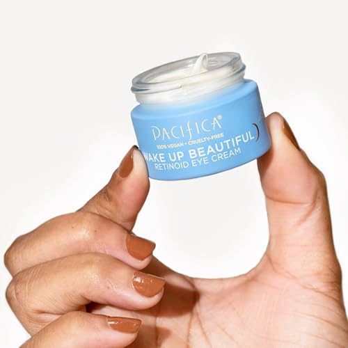 Pacifica Wake Up Beautiful Retinoid Eye Cream - Anti-Aging Night Treatment with Melatonin & Mushrooms for Dark Circles (0.5 fl. oz)