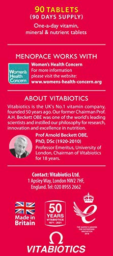 Vitabiotics Menopace Tab, 90 Count