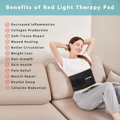RJOYBAO Red Light Therapy Infrared Light Therapy Belt for Body,Red Light Therapy lamp