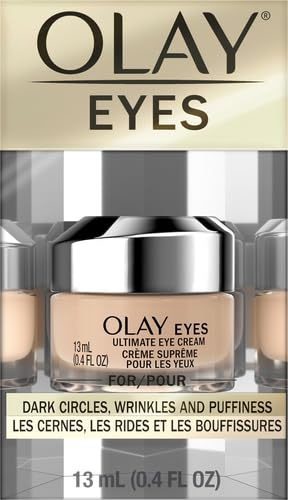 Olay Eyes Ultimate Eye Cream Duo (Pack of 2) - 3-in-1 Treatment for Dark Circles, Wrinkles & Puffiness (0.4 fl oz each)