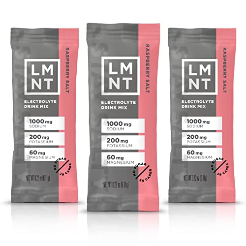 LMNT Zero-Sugar Electrolytes - Raspberry Salt - Hydration Powder Packets | No Dodgy 