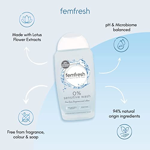 Femfresh Intimate Skin Care 0% Wash, 250ml