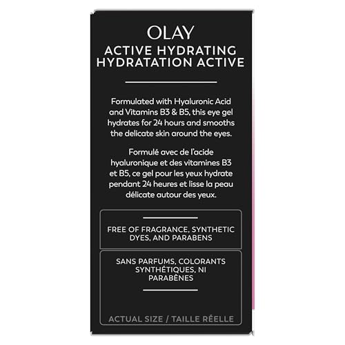 Olay Active Hydrating Eye Gel – Fragrance-Free Hyaluronic & Niacinamide (15g)
