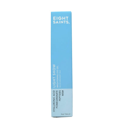 Eight Saints Light Show Brightening Eye Gel - Natural & Organic Cooling Eye Gel for Puffiness, Wrinkles & Dark Circles (0.5 oz)