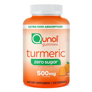Qunol Zero Sugar Turmeric Gummies, Gummy with 500mg Turmeric Curcumin, Joint Supp