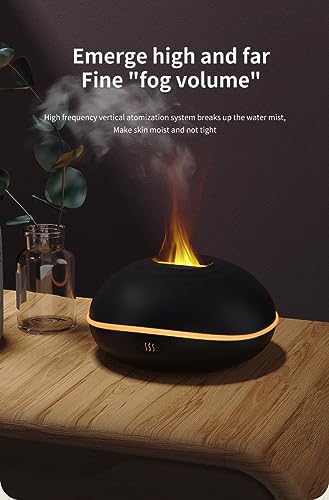 USB Oil Diffuser LED Flame Diffuser Humidifier Ultrasonic USB Flame Humidifier Essential Oil
