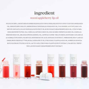 NOONI Korean Lip Oil - Appleberry - Long-Lasting, Moisturizing, Plumping, Revitalizing for Dry Lips, Waterproof, No Peel Off, Hydrating, Nourishing Crystal Clear, Stocking Stuffers, 0.12 FL Oz