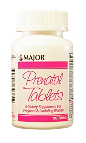 Major Pharmaceuticals Major PRENATAL TABS ASCORBIC ACID-100 MCG Pink 100 Tablets
