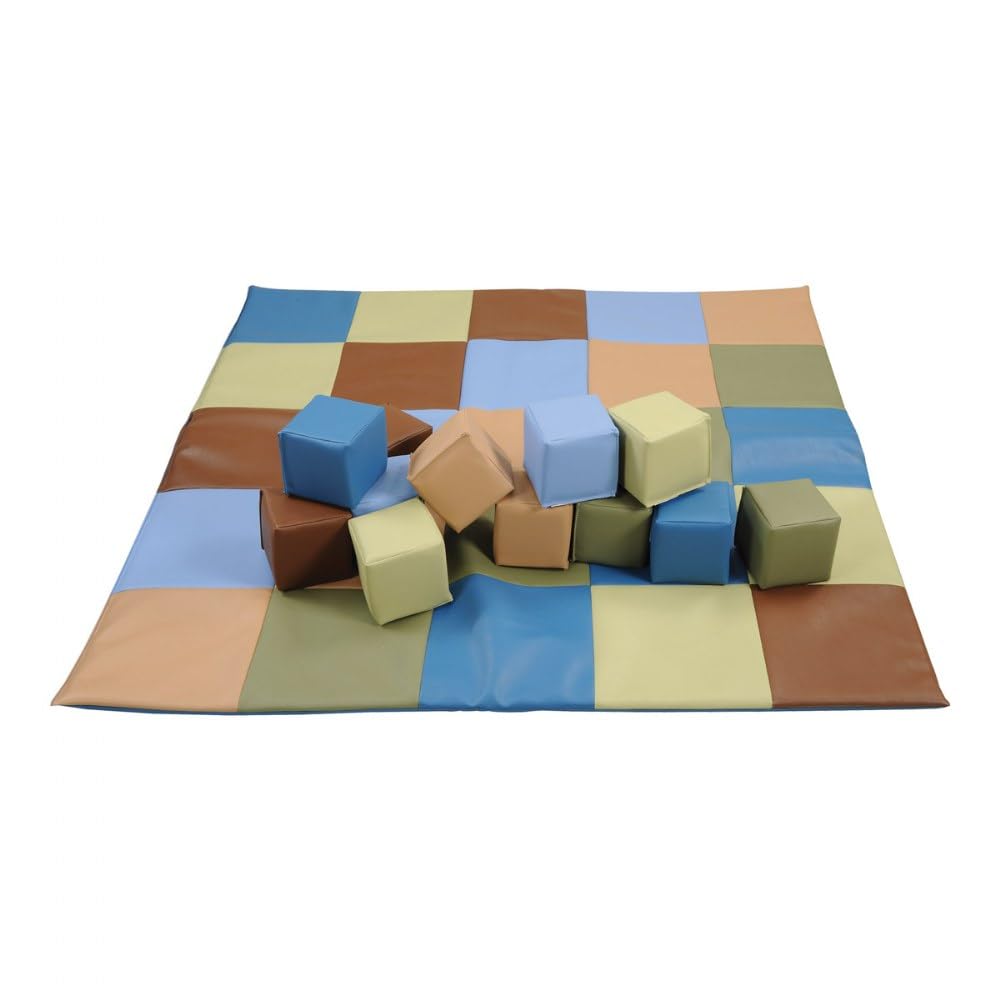 Woodland Patchwork Natural Colored Toddler Blocks - 12 Pieces