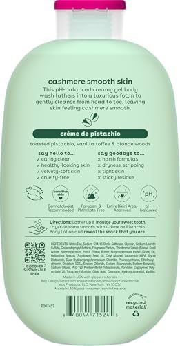 eos Cashmere Body Wash Crème de Pistachio 16 fl oz – Moisturizing Creamy Gel with Shea Butter