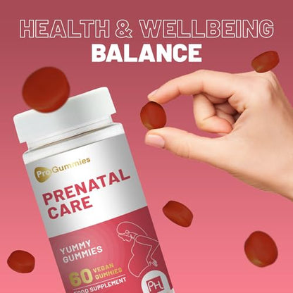 Prenatal Care Gummies | 60 Vegan Pro Gummies | Yummy Gummies with Essential Prenatal Vitamins