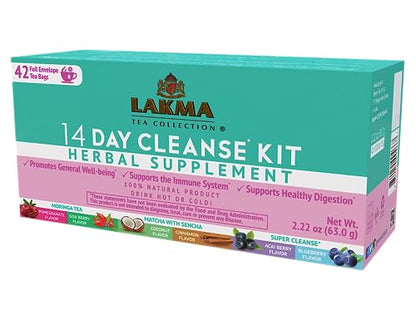 Lakma 14 Day Cleanse Kit Green Tea - 42 Tea Bags