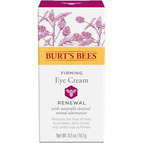 Burt's Bees Renewal Firming Eye Cream (0.5 oz) - Natural Retinol Alternative (Bakuchiol) for Wrinkles & Dark Circles