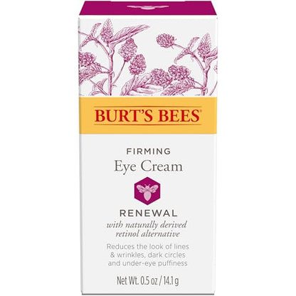 Burt's Bees Renewal Firming Eye Cream (0.5 oz) - Natural Retinol Alternative (Bakuchiol) for Wrinkles & Dark Circles