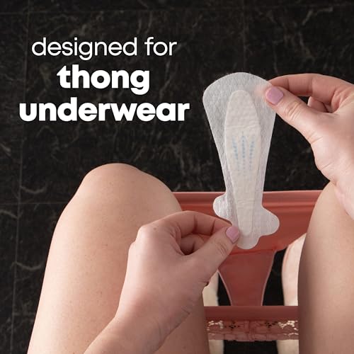 U by Kotex Balance Daily Wrapped Thong Panty Liners, Light Absorbency, Regular Length, 50 Count
