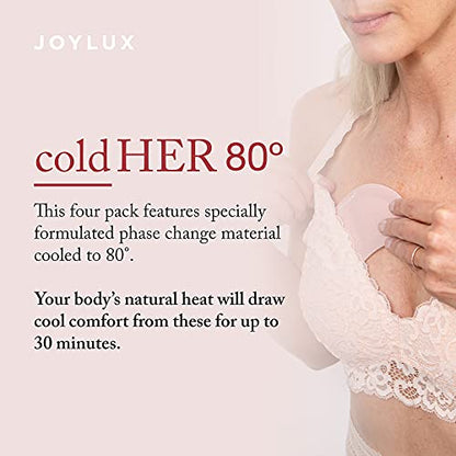 Joylux coldHER 80 Bra Inserts | Menopause Relief | Hot Flash Relief | Menopause Support, 80 Degrees