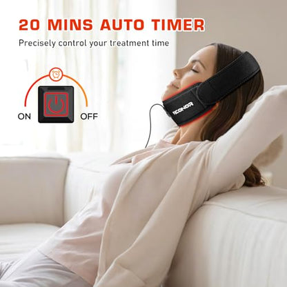 Red Light Therapy Belt for Neck, Near Infrared Light Therapy Belt Wearable Infrared Neck Wrap