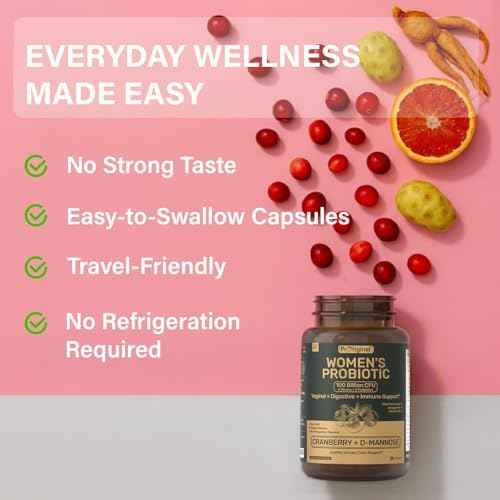 12 PPM Molecular Hydrogen Tablets & Women’s Probiotic with Prebiotics - Daily Wellness Routine for Women - 2 Items