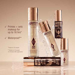 Charlotte Tilbury Airbrush Flawless Setting Spray - Ultra-Fine Hydrating Mist to Prime & Set Face Makeup For Up to 16Hr - Soothes, Blurs Pores & Calms Skin (100ml)