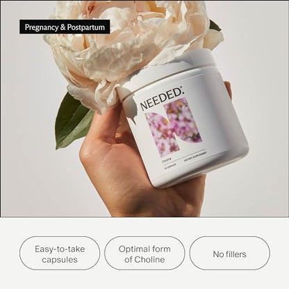 Needed. Prenatal Choline - Optimal Prenatal Choline Add On, 250Mg Talc-Free Filler, Heavy Metals