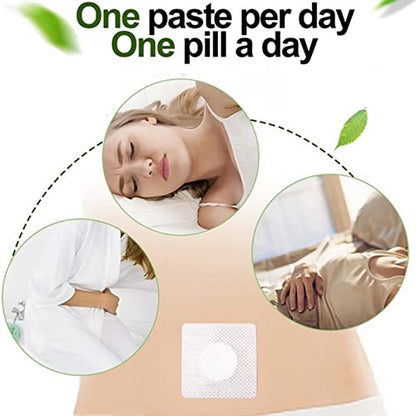 Wormwood Belly Patch,30Pcs Mugwort Abdomen Navel Patch and 30Pcs Moxibustion Patch