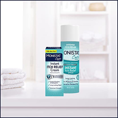 Monistat Instant Itch Relief Spray for Women, Maximum Strength Feminine Itch Care, 2 oz