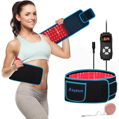 Red Light Therapy Near Infrared Light Therapy Wrap Belt for Body with Timer for Waist Back Shoulder