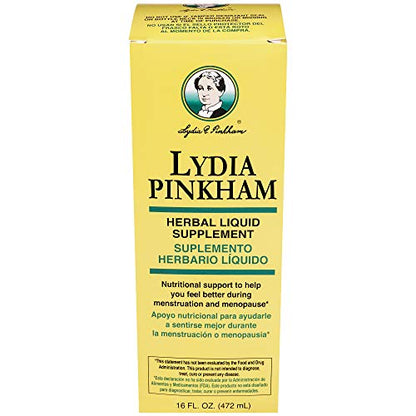 Lydia Pinkham Liquid Herbal Supplement for Menstruation and Menopause Support, 16 Ounce