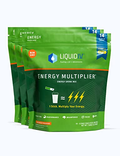 Liquid I.V. Hydration + Energy Multiplier - Mango Tamarind - Hydration Powder Packets
