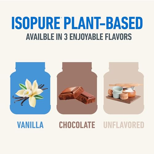 Isopure Vanilla Vegan Protein Powder, with Monk Fruit Sweetener & Amino Acids, Post Work
